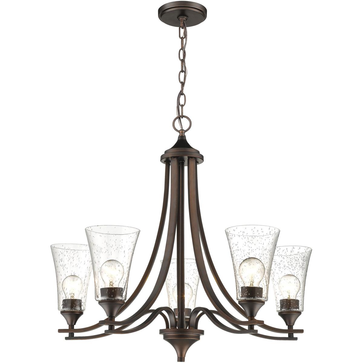 Millennium Lighting 1465-RBZ Natalie 5 Light 27.75 inch Rubbed Bronze Chandelier Ceiling Light
